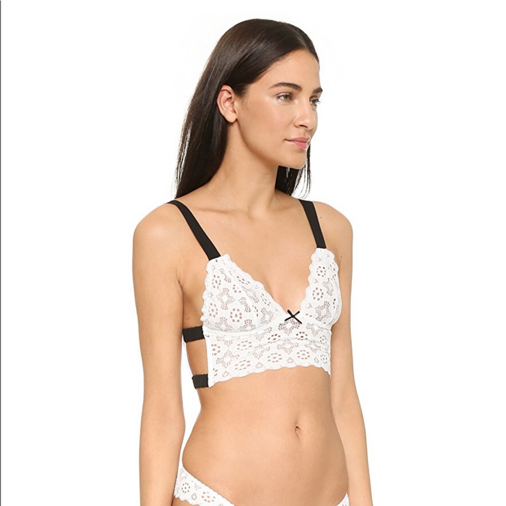 Fleur du Mal Crochet Lace Triangle Bralette